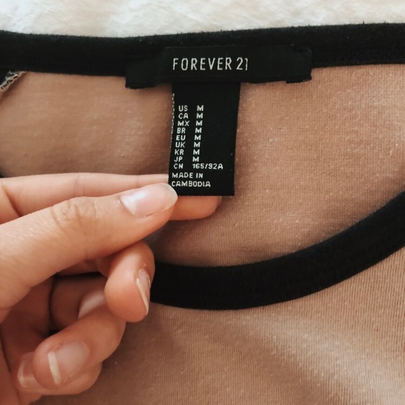 black and beige double stripe top - Picture 3 of 3